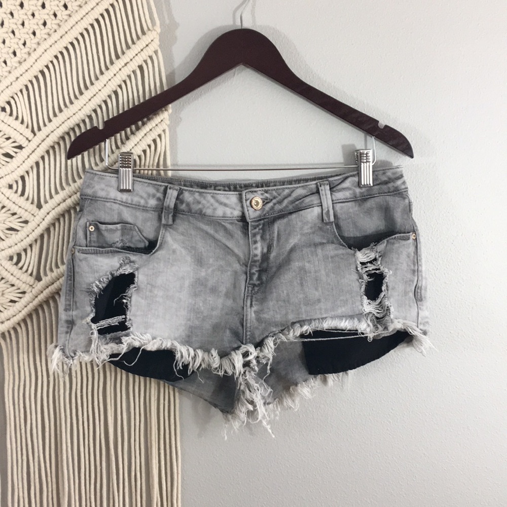 Zara gray wash mini shorts US 10
